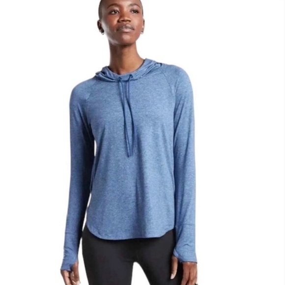 Athleta Uptempo Hoodie Sweatshirt, Blue, Women's Small - Picture 1 of 13